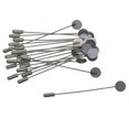 thumbnail image 5 of Kironypik Pack of 24 Round Tray Pins Stainless Steel Blank Brooches Suit Dress Badge for DIY Crafts Costume Jewelry Accessories Gifts Bronze Round Tube Stopper, 5 of 6