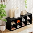 thumbnail image 6 of Costway Shoe Bench, 8-Compartment Shoe Organizer, Holds up to 500 lbs, Black, 6 of 10