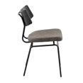 thumbnail image 3 of LumiSource Black Metal, Dark Grey PU, Black Wood Walker Chair - Set of 2, 3 of 7