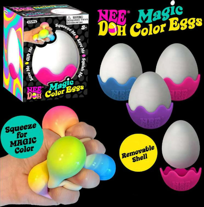 Nee Doh Magic Color Egg, 1 blue egg
