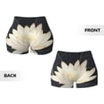 thumbnail image 5 of Haiem Golden Lotus No Front Seam Biker Shorts for Women Yoga Workout Gym Bike Shorts with Tummy Control Moisture-Wicking-Large, 5 of 9