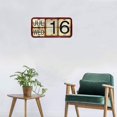 thumbnail image 2 of Archi Shabby Chic Metal Perpetual Flip Calendar Permanent Calendar Square Shape Distressed Finish Wall, 2 of 5