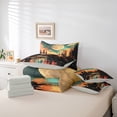 thumbnail image 6 of Homewish Natural Landscape 7 Pieces Bedding Comforter Set,Colorful Clouds Full Bedding Set,Japanese Aesthetic Fitted Sheet Flat Sheet For Teens,Microfiber Bedroom Decor Reversible, 6 of 8