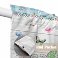 thumbnail image 4 of Easter Swag Valances for Windows, Kitchen Window Curtains Over Sink, Farmhouse Gnomes Flowers Rabbit Eggs Check Wooden Window Treatment Curtains for Living Room/Bedroom Curtains 2 Panel Sets 36"x45", 4 of 8