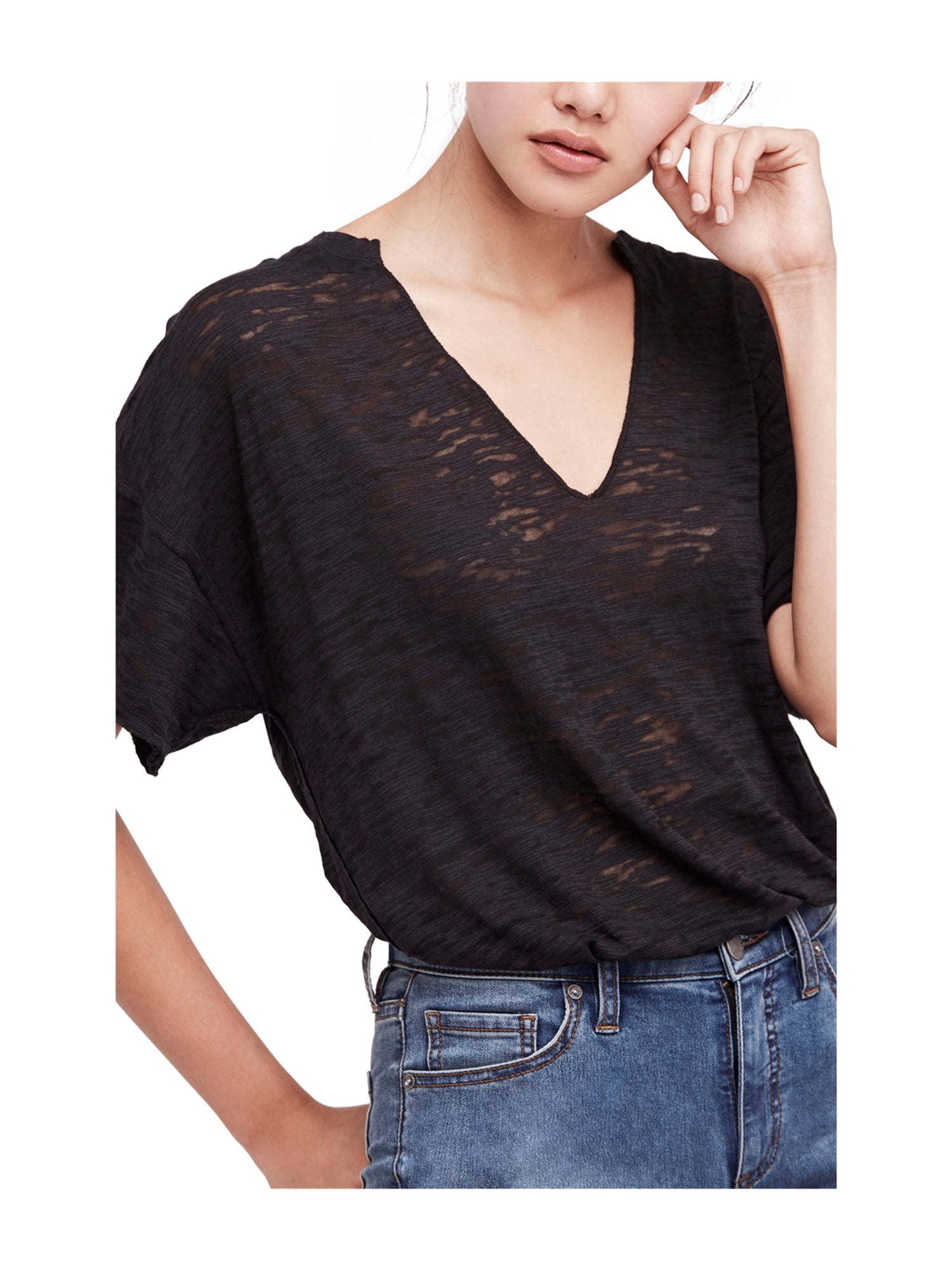Free People Womens Oversized Burnout 