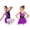 Purple, variant on Girls Sleeveless Feather Latin Dance Leotard Dress Sparkly Rhinestones Jazz Cha Cha Ballroom Dancewear Pink 6