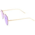 thumbnail image 3 of sunglassLA Unisex Retro Metal Frame Double Nose Bridge Color Flat Lens Aviator Sunglasses 60mm (Gold / Purple) - 60mm, 3 of 4