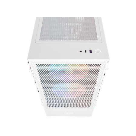 NZXT - H5 Flow RGB ATX Mid-Tower Case with RGB Fans - White