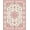 Blush Sage Cream, Pattern 1, variant on Design&I 8'x10' Washable Area Rug Sleek Flatweave Pet Friendly Pink Boho Vintage Scroll Border Delicate Blossoms Girly Bathroom for King Size Bedroom, Under Bed