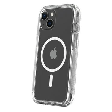 onn. MagSafe Compatible Rugged Phone Case for iPhone 14 / iPhone 13 - Clear