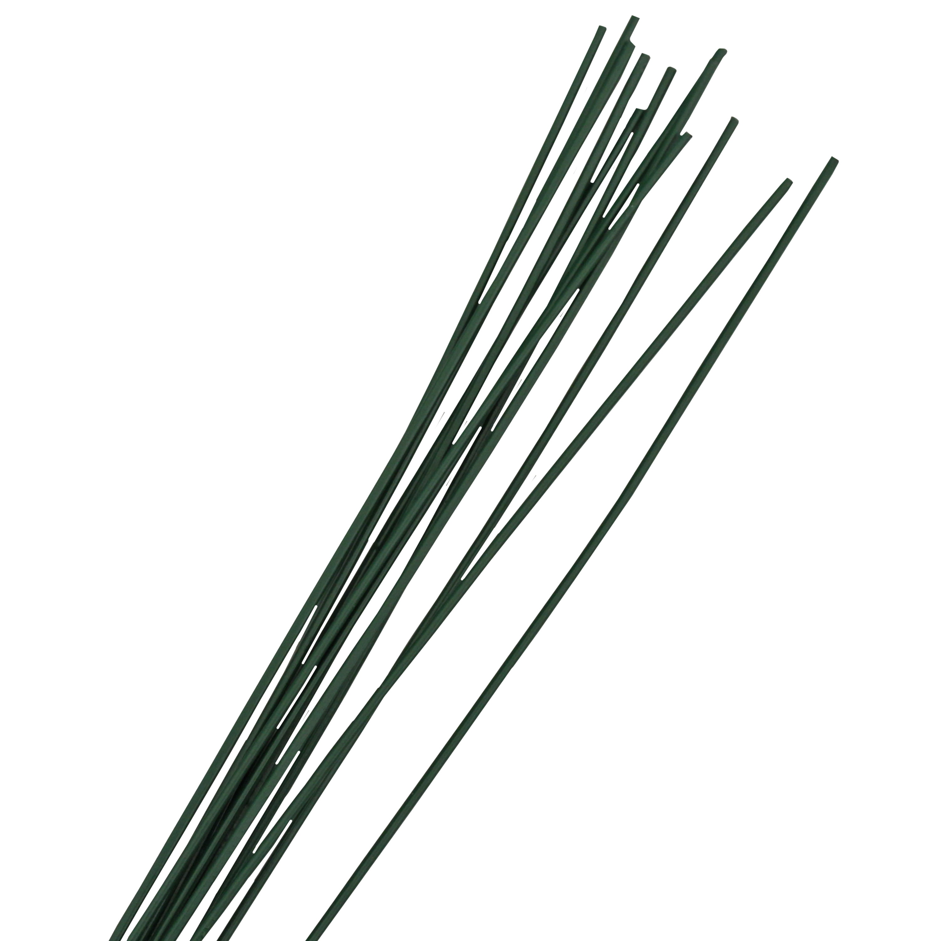 (4 pack) Offray 9", Dark Green Floral Wire Is Perfect For Tying And Finishing Bows, 12 Count