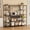 Brown, variant on Weiplehoom 62.4" Wide Large Bakers Rack with Power Outlet, 5-Tier Kitchen Microwave Stand & Coffee Bar with Storag Shelves, Wine Rack, Goblet Holder, 8 Hooks, Wire Basket, Black