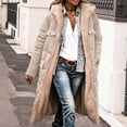 thumbnail image 5 of ITSAME Womens Plus Size Reversible Sherpa Lined Coat Winter Thermal Versatile Casual Outerwear with Pockets Khaki Size S, 5 of 9