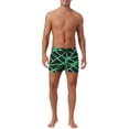 thumbnail image 2 of INSPIRE CHIC Mens Summer Colorful Geometric Patterns Drawstring Elastic Waist Board Shorts 34 Green, 2 of 6