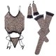thumbnail image 2 of Lencería atractiva del traje del de las mujeres con las medias de los guantes de la correa de liga Soledad Conjunto de 6 uds., 2 of 10