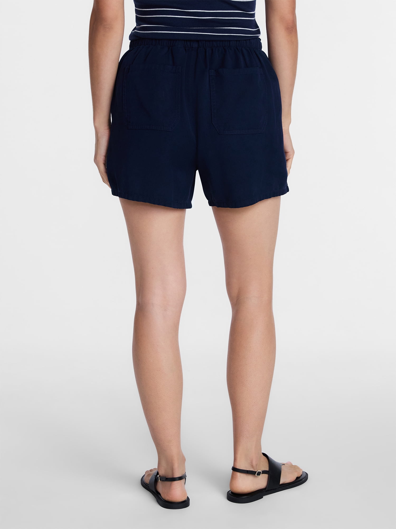 Time and Tru Women’s Soft High Rise Utility Shorts, 4” Inseam, Sizes XS-XXXL