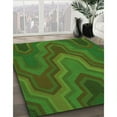 thumbnail image 3 of Ahgly Tapis Rond Lavable en Machine Intérieur Transitionnel Vert Lime Foncé, 6 Pieds Rond, 3 of 7