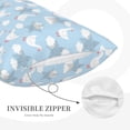 thumbnail image 3 of Fuzoiu Cute Goose On A Blue Sky Print Fuzzy Pillowcases, Super Soft Pillow Case Cover with Zipper for Bedroom, Sofa, Couch,Cozy Pillow Shams for All Seasons-14"x20", 3 of 6