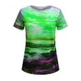 thumbnail image 4 of Patlollav Womens Dusk Printed T Shirt Casual Loose Short Sleeve Shirt Round Neck Tops, 4 of 6
