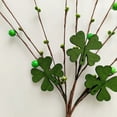 thumbnail image 6 of CQCYD St Patricks Day Decorations, Four Leaf Shamrock Artificial Green Plastic Plant Home Party Decor Irish Festival Spring Vibes Layout Hand Rolled Single, 6 of 6