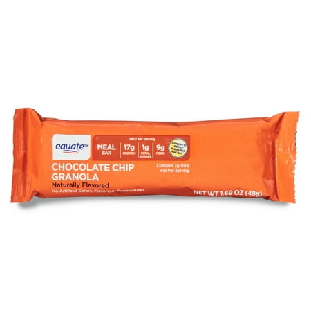 Equate Meal Bar, Chocolate Chip Granola, 5 Ct