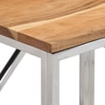 thumbnail image 3 of vidaXL Console Table Silver Stainless Steel and Solid Wood Acacia, 3 of 5
