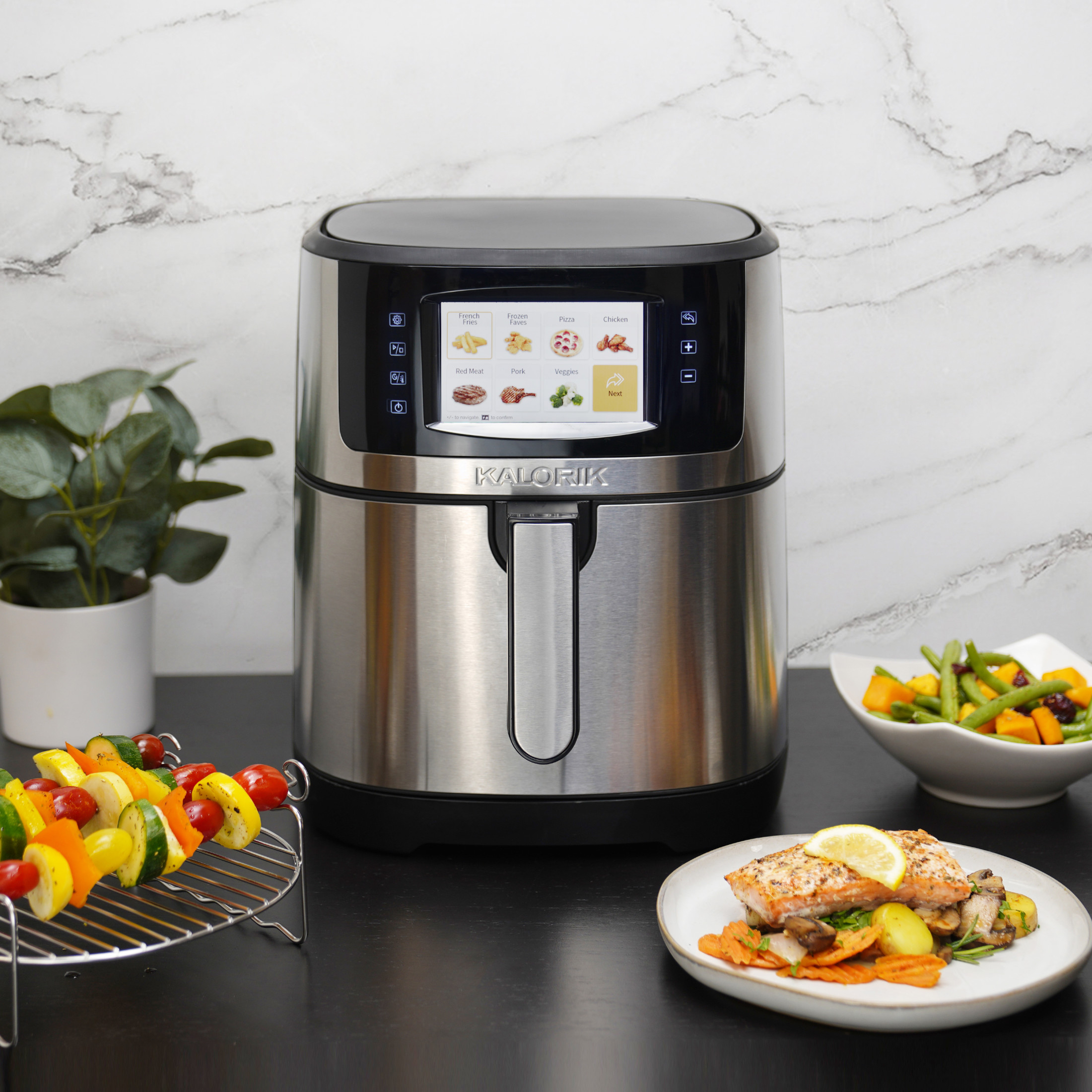 Kalorik VIVID SELECT 7 Quart High-Resolution Air Fryer with Selector Controls, in Stainless Steel (FT52333SS)