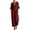 Wine, variant on Kilaqueen One Piece Jumpsuits for Women Casual Summer V Neck Batwing Sleeve Wide Leg Elegant Overalls Dressy Pleated High Waisted Plus Size Rompers with Pockets