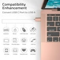 thumbnail image 2 of YYhl 2 Pack USB to USB C Adapter-USB C Male to USB3 Female Adapter Compatible with More Type C and Thunderbolt 3 Devices-Gold, 2 of 8