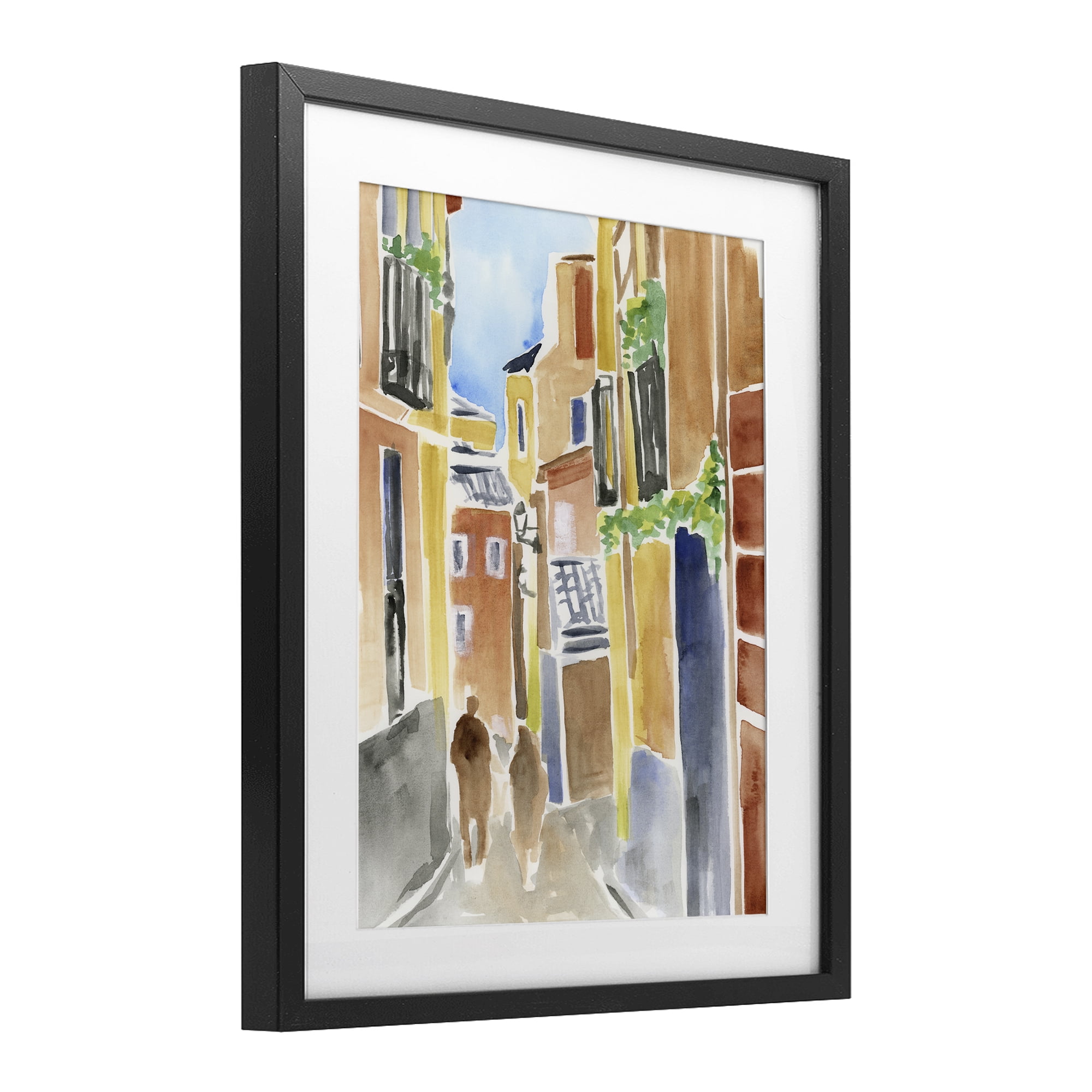 Stupell Industries Calles de Madrid Architecture Black Framed Print Under Glass, design by June Erica Vess