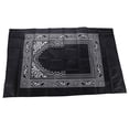 thumbnail image 3 of Yuarrent Alfombra de oración musulmana, accesorios, exquisitas mantas religiosas, brújula para el hogar, manta de oración islámica, De coser Negro, 3 of 6