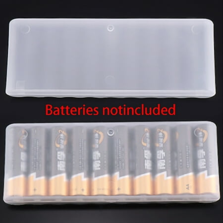 

1PC White 10 Grid Battery Holder Organizer Container AA Batteries Storage Box