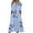 Blue, variant on OAVQHLG3B Women's Spring Dresses Summer Casual Loose Butterfly Floral Printed V-Neck Half Sleeve Button Pockets Long Dress