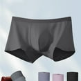 thumbnail image 5 of Rohuuque Men's Boxer Briefs Cotton Invisibles Breathable Shorts Panties Thin Low-rise Sport Lightweight Elastic Underwear Dark Gray, 5 of 6