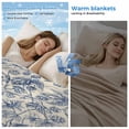 thumbnail image 2 of Blue Flowers Cooling Blanket,Lightweight Breathable Summer Throw Blanket with Double Sided Cold Effect,Retro Rustic Botanical Floral Leaves Vines Picnic Blankets Bed Sheet for Hot Sleepers 40"x60", 2 of 8