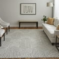 thumbnail image 2 of Feizy Lytton Modern Geometric, Gray/Ivory, 2' x 3' Accent Rug Stain Resistant Kid Friendly Handmade Casual Design Carpet for Living Dining Bed Room, 2 of 9