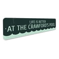 thumbnail image 3 of Life is Better at the Pool Novelty Decor, Metal Wall Sign - 4x18 Inches, 3 of 4