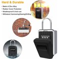 thumbnail image 3 of 4 Digit Combination Portable Key Box Resettable Code Weatherproof Hang or Wall Mount Superior Security Ultra Heavy Duty Silver Black 83X41.5X185mm, 3 of 5