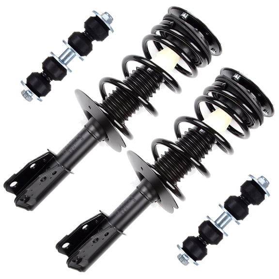 CCIYU Complete Suspension Kit Fits 2000-2005 for Chevrolet Cavalier, 2000-2005 for Pontiac Sunfire Includes Strut Spring Assembly, Stabilizer Bar Link
