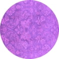 thumbnail image 1 of Ahgly Company Indoor Round Oriental Purple Industrial Area Rugs, 4' Round, 1 of 4