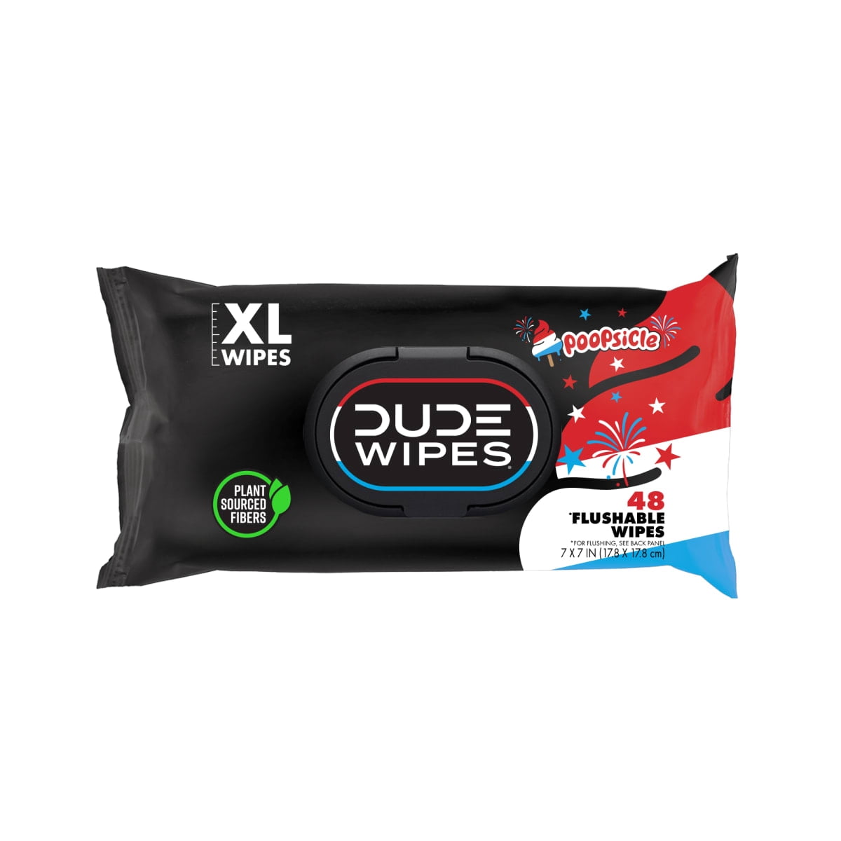 DUDE Wipes Poopsicle, Ice Pop Scented Extra Large Flushable Wipes, 48 Count, 5 Pack (240 Total)