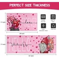 thumbnail image 3 of Valentines Day Kitchen Mat Set 2 Piece,Valentine''s Day Hello Valentine Love Forever Gnome Decorative Kitchen Rugs,Valentines Hearts Low-Profile Mats for Home Kitchen Decor 17"x48"+17"x30", 3 of 6