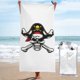 thumbnail image 1 of Toalla de playa con bandera pirata y calavera de Jolly Roger, toallas de baño de microfibra, manta de playa suave para desfiles, natación, yoga, mujeres y hombres, 1 of 4