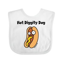 Inktastic Hotdog Hot Diggity Dawg Boys or Girls Baby Bib