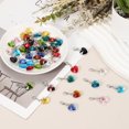 thumbnail image 4 of Uxcell 15 Pcs Marcadores de Puntos en Forma de Corazón, Marcador de Ganchillo de Cristal con Cierre para Tejer, Azul Poroso, 4 of 7