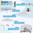 thumbnail image 4 of 10x10 Pop Up Canopy Tent with 4 Waterproof Sidewalls,Instant Setup Portable Outdoor Canopy for Camping,Beach,Backyard,Party - Includes Carry Bag,Stakes & Guy Ropes, 4 of 7