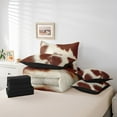 thumbnail image 5 of Feelyou Cattle Cow Print Bedding Comforter Set 7 Pieces, Farmhouse Animal Full Bedding Set, Modern Rustic Fashion Fitted Sheet Flat Sheet, Super Cozy Room Decor, 5 of 7