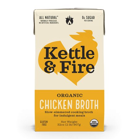 Kettle & Fire Organic Chicken Broth 32 oz Pack of 3