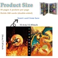 thumbnail image 2 of Trading Card Binder, 4-Pocket Album Book Holder, Fits for TCG Game 240 Cards-OPA5, 2 of 5