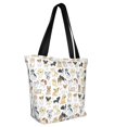 thumbnail image 2 of Kll Tote Bag For Women I Love Dogs Print Shopping Grocery Reusable Bags For Office School Shopping Travel, 2 of 8